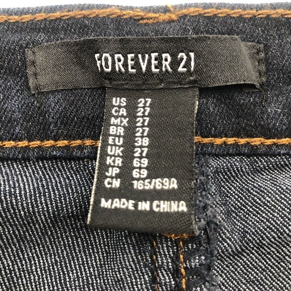 Forever 21 Womens Straight Skinny Ankle Jeans Size 27 Dark Wash Classic Chic - Picture 8 of 10